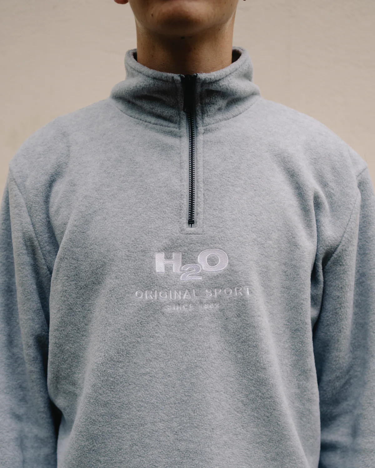 Blåvand Fleece Half Zip - Lt. Grey Mel - Image 4