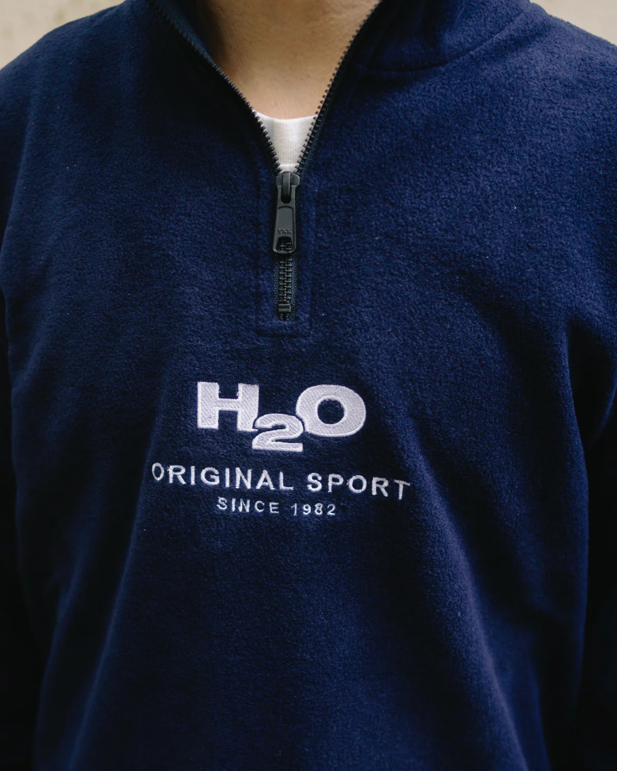 Blåvand Fleece Half Zip - Navy - Image 4