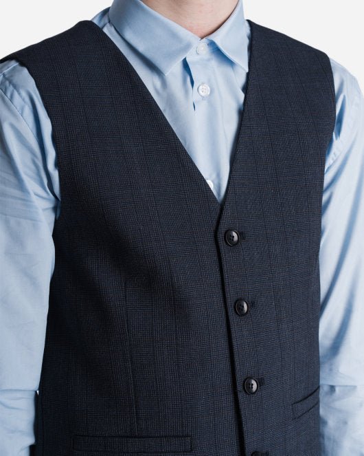 Klaes Waistcoat - Blue Check - Image 3