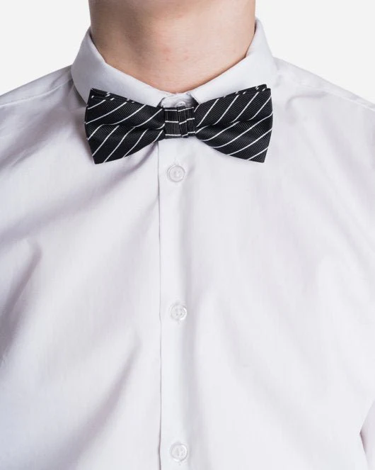Our Mél Stripe Bow Tie - Black/White - Image 2