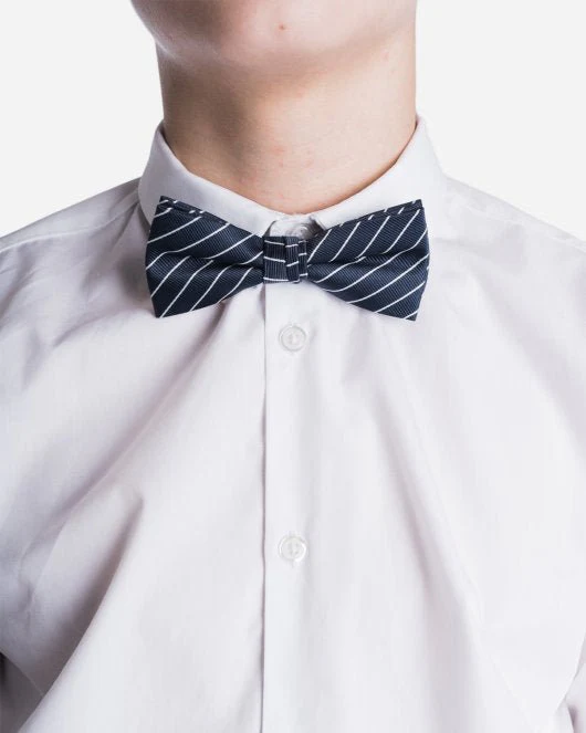 Our Mél Stripe Bow Tie - Blue/White - Image 2