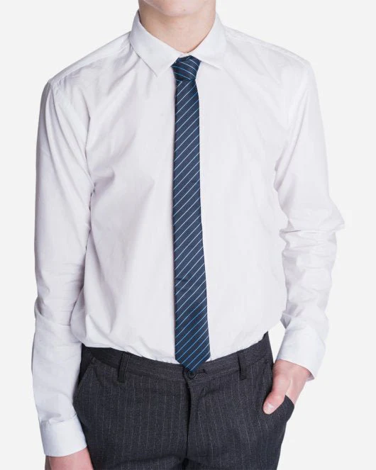 Our For 5 Stripe Tie - Navy/Lt. Blue - Image 3