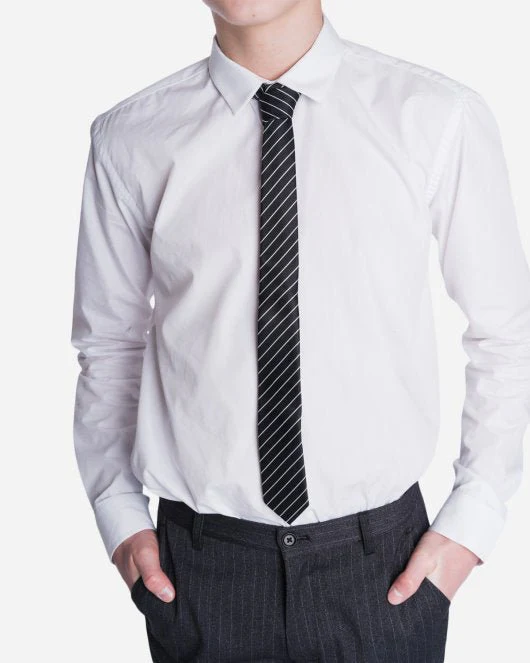 Our For 5 Stripe Tie - Black/White - Image 3