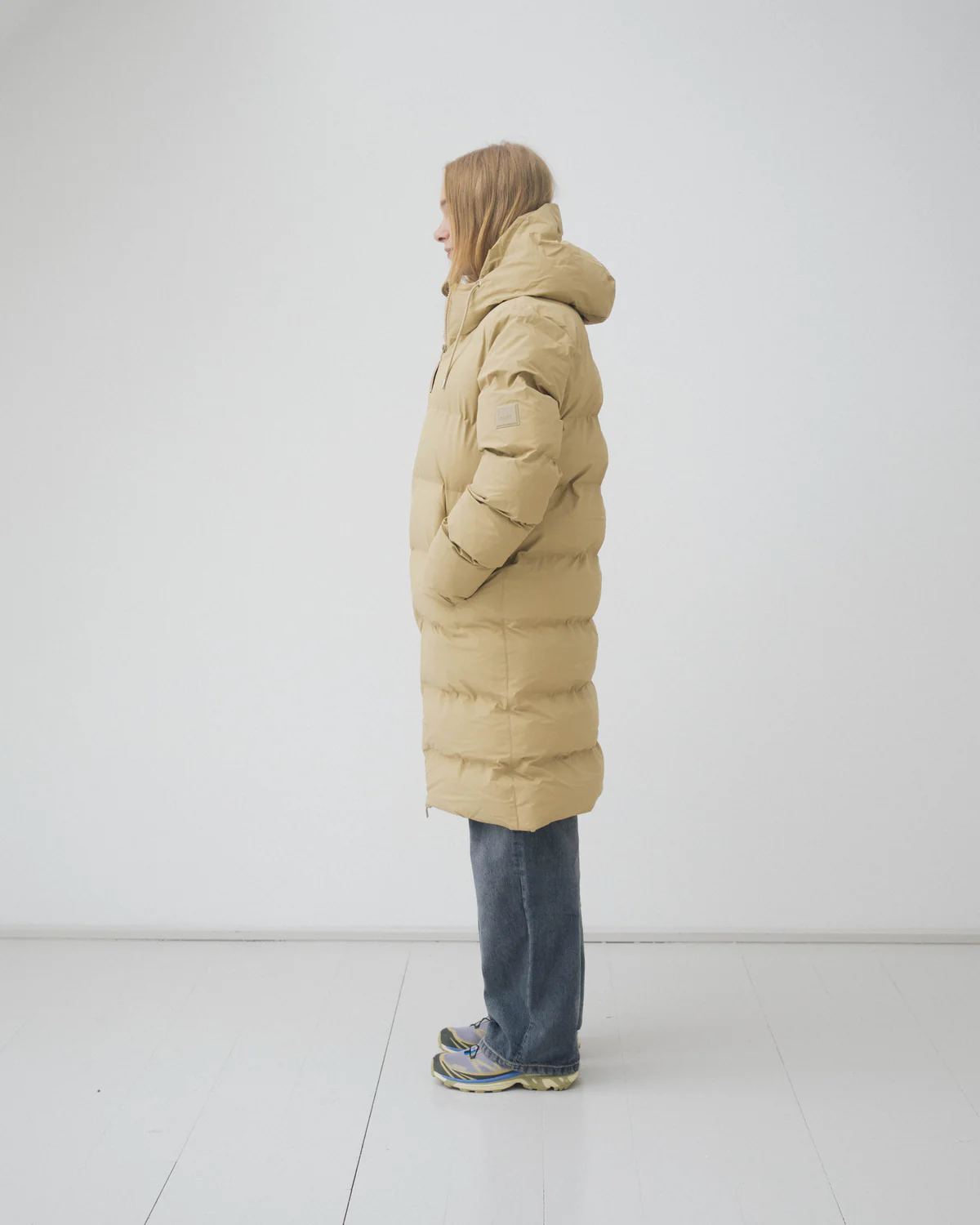 Alta Long Puffer Jacket W3T4 - Sand - Image 6