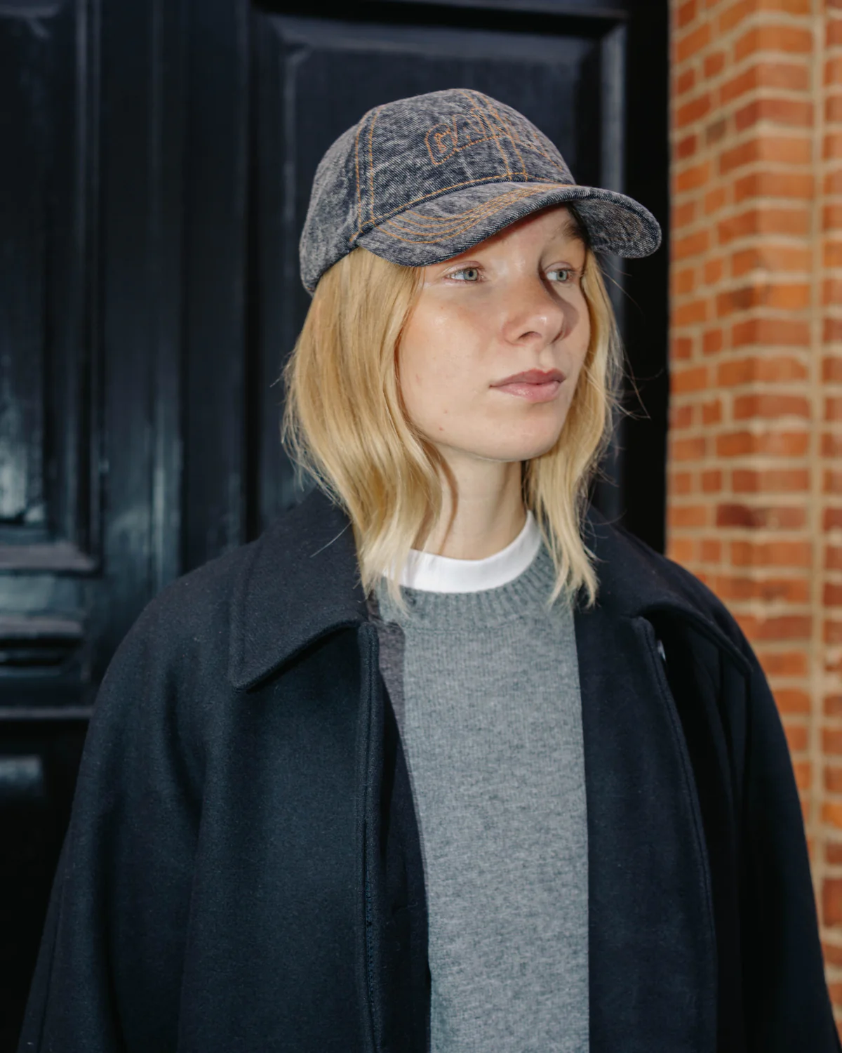 Denim Cotton Washed Cap - Image 4