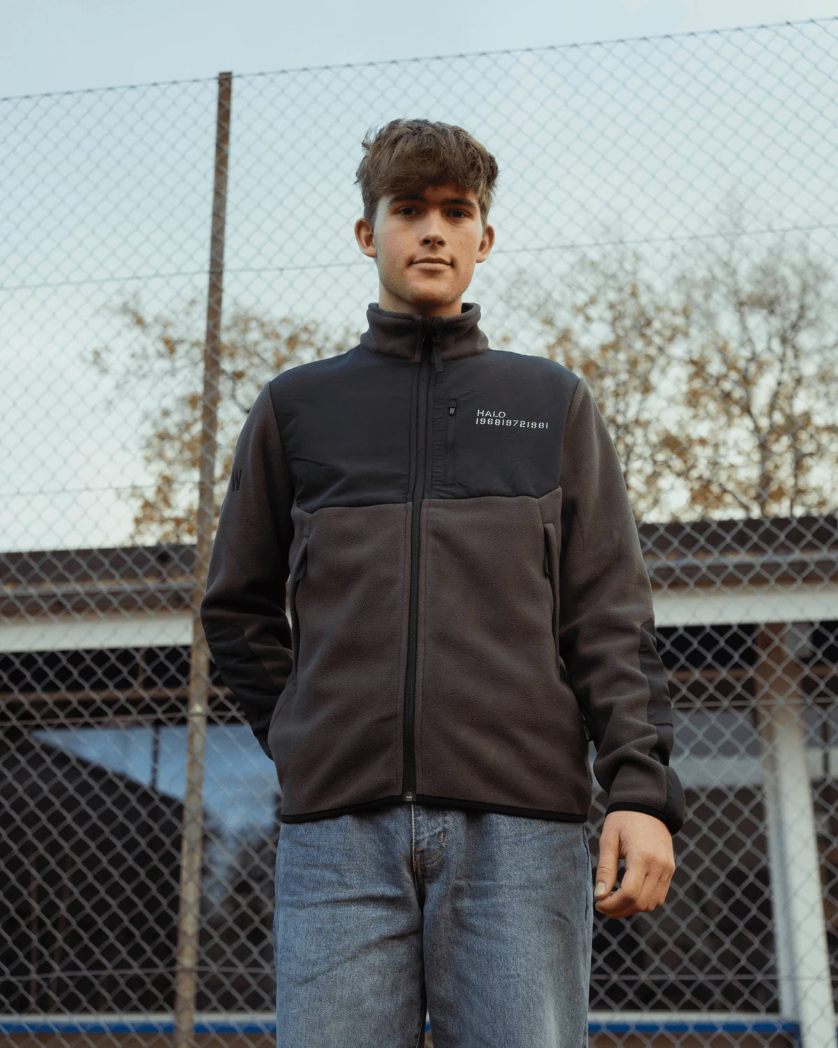 HALO Blocked Zip Fleece - Raven - Image 2