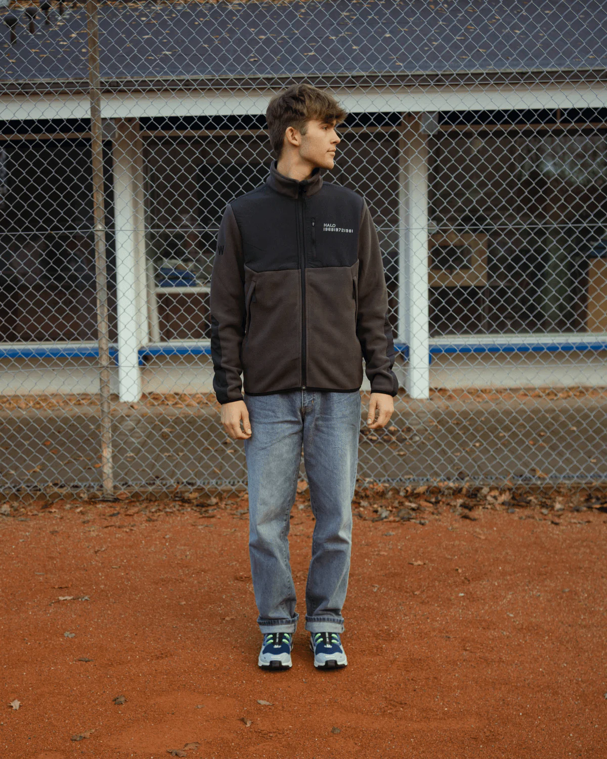HALO Blocked Zip Fleece - Raven - Image 4