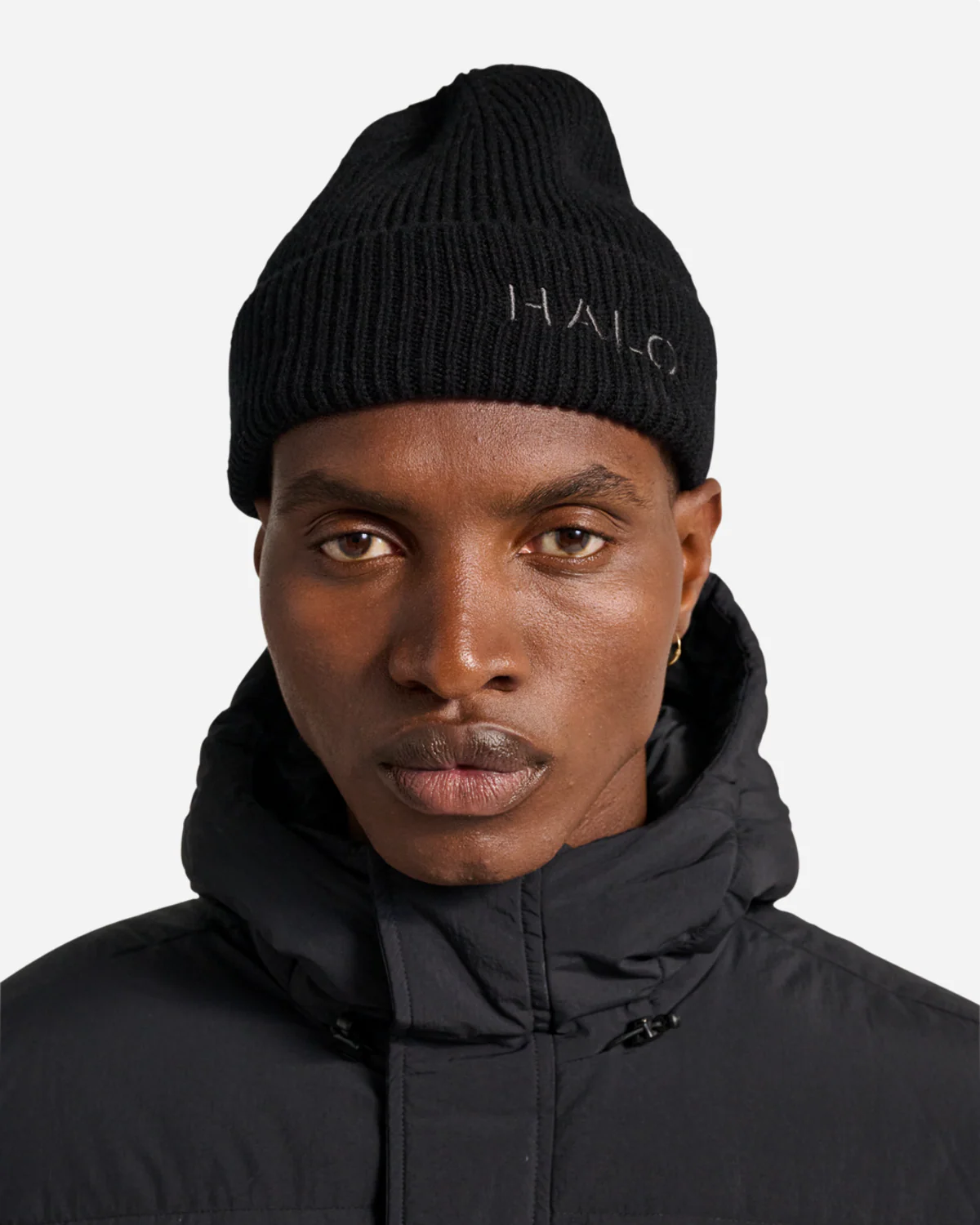 Halo Wool Rib Beanie - Image 4