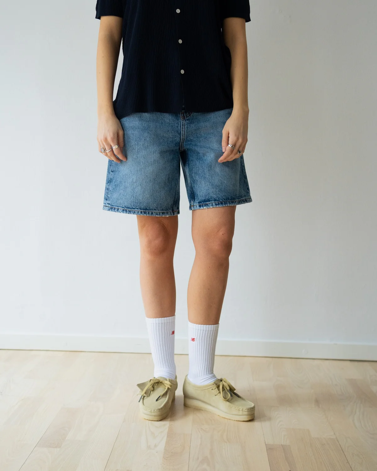 Maggie Optic Shorts - Optic Blue - Image 3