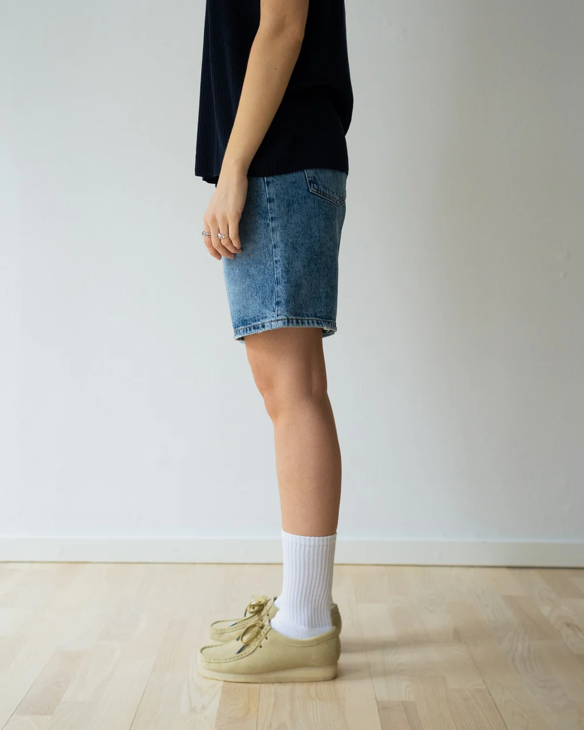 Maggie Optic Shorts - Optic Blue - Image 4