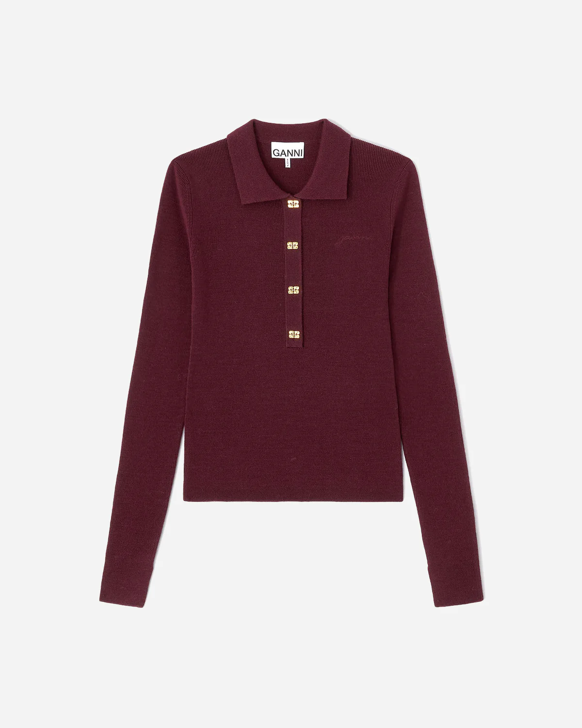 Mini Ribbed Merino Polo