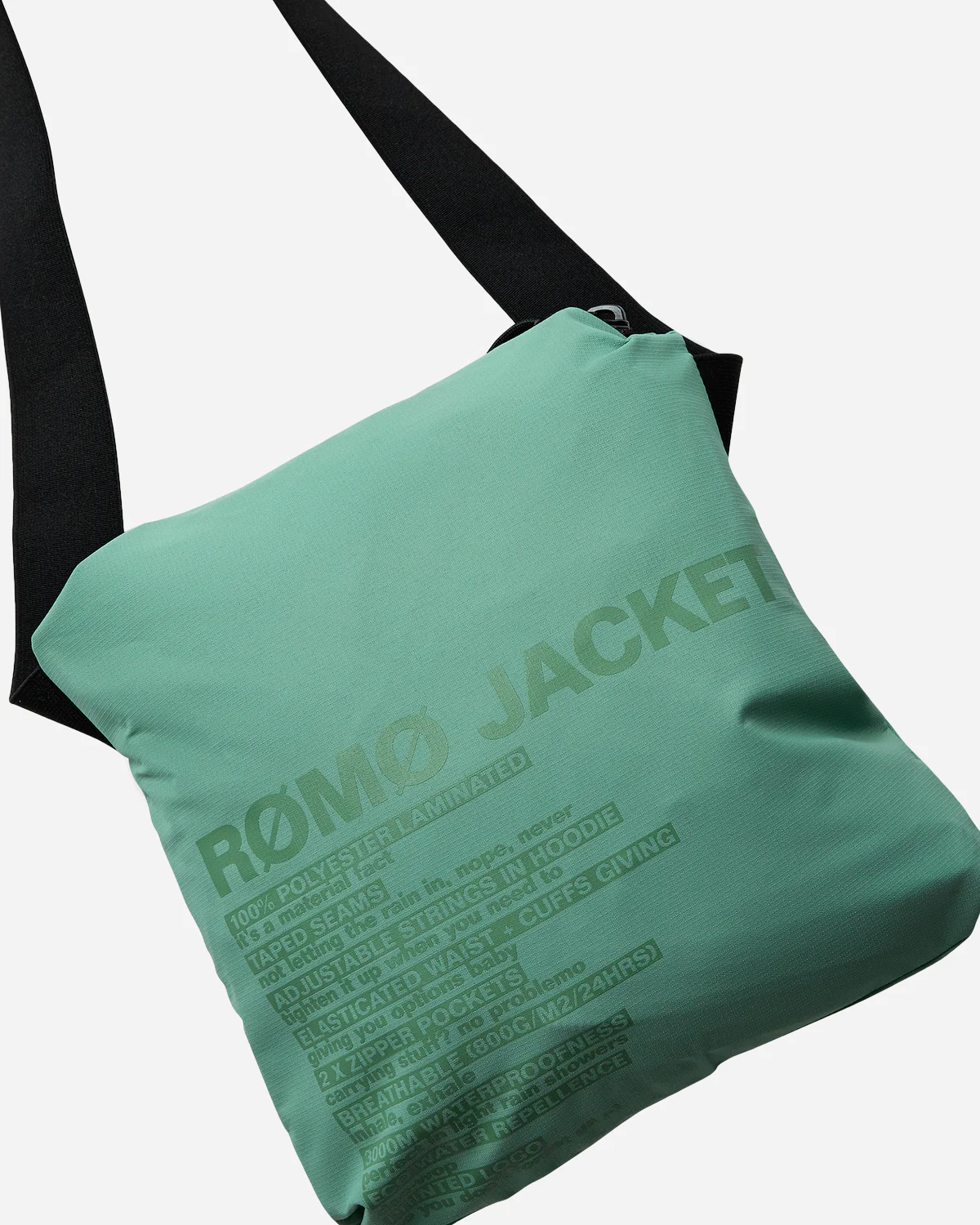 Rømø LW Rain Jacket Packable - Sea Grass - Image 3