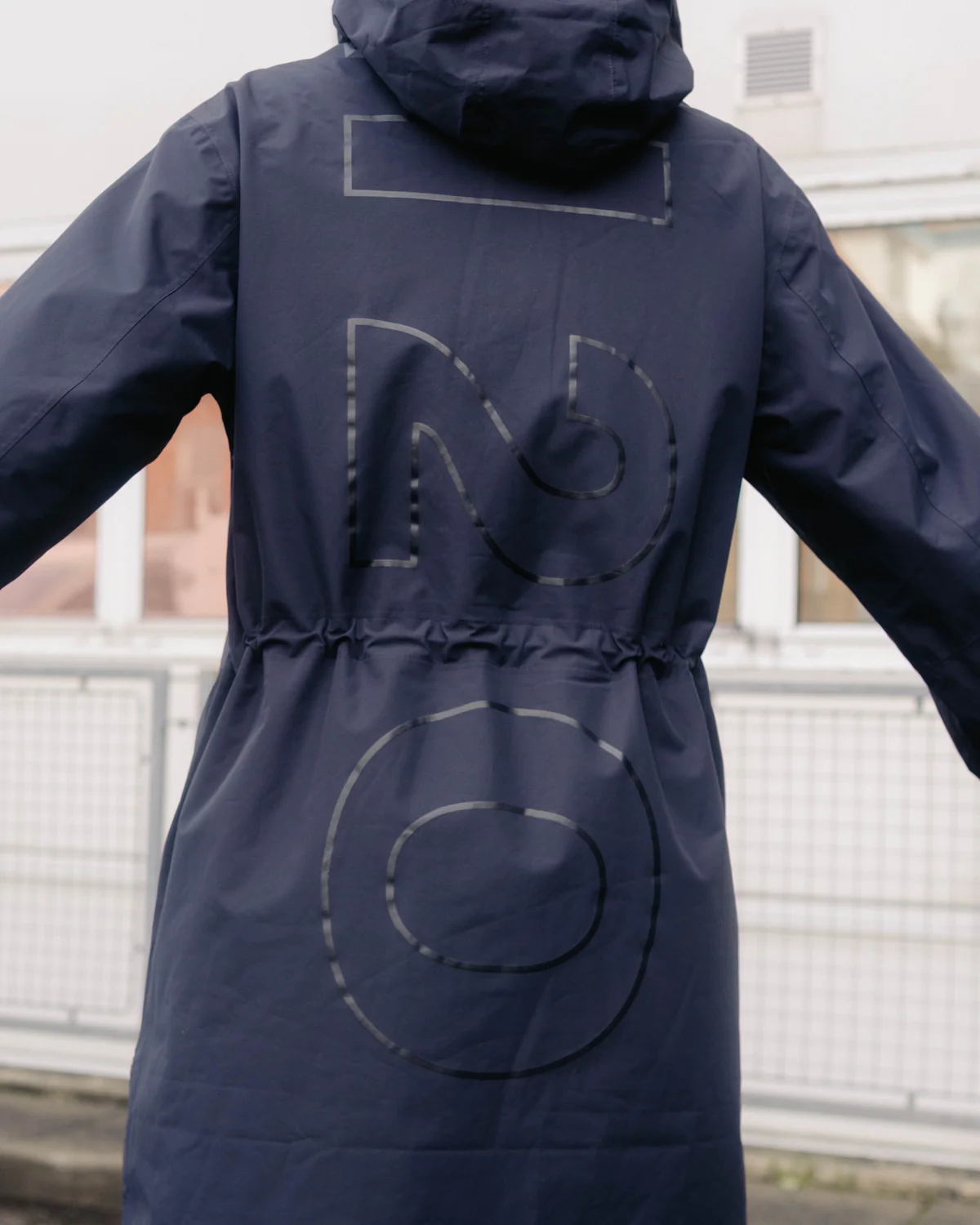 Rømø LW Rain Long Jacket - Navy - Image 3