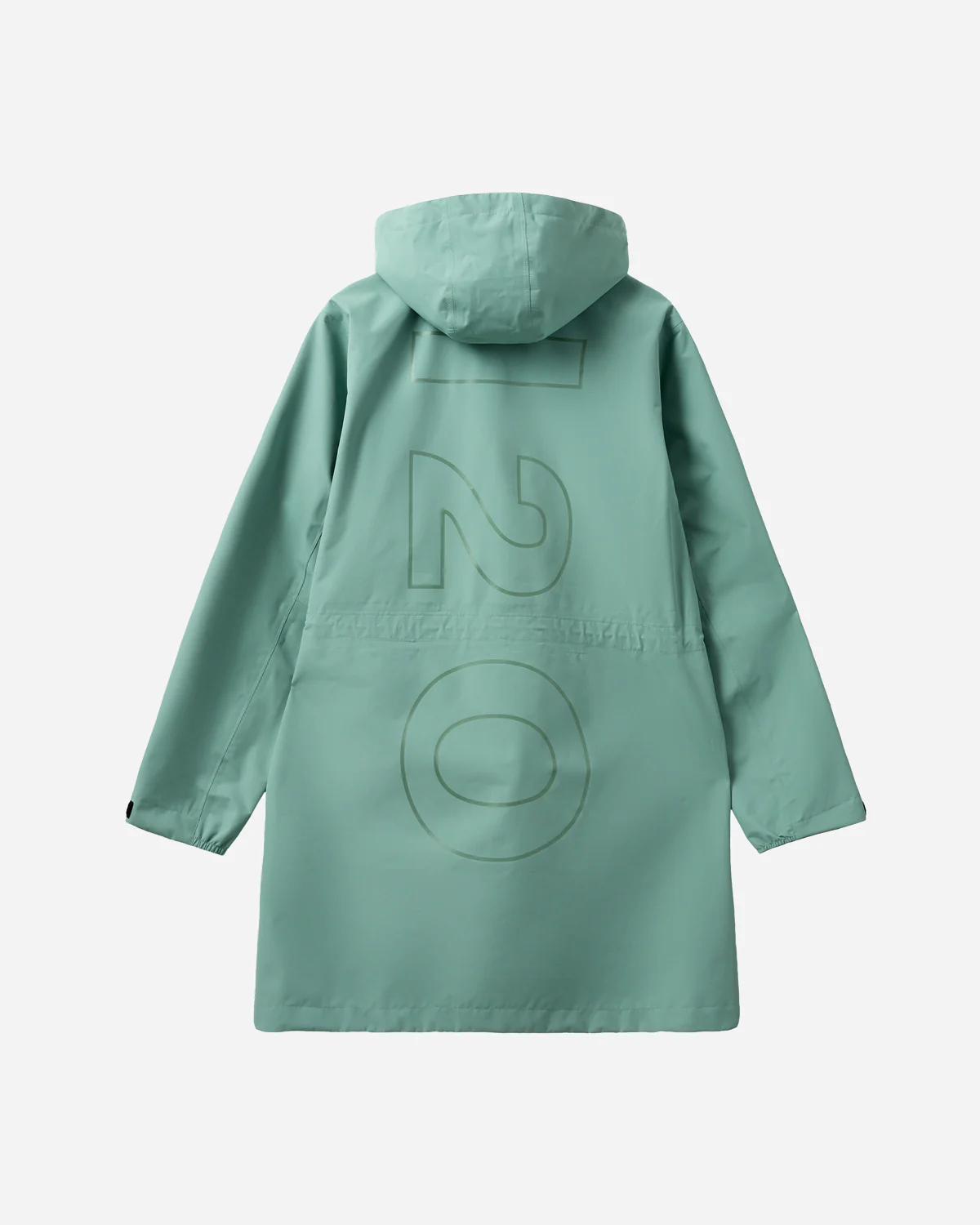 Rømø LW Rain Long Jacket - Sea Grass - Image 2