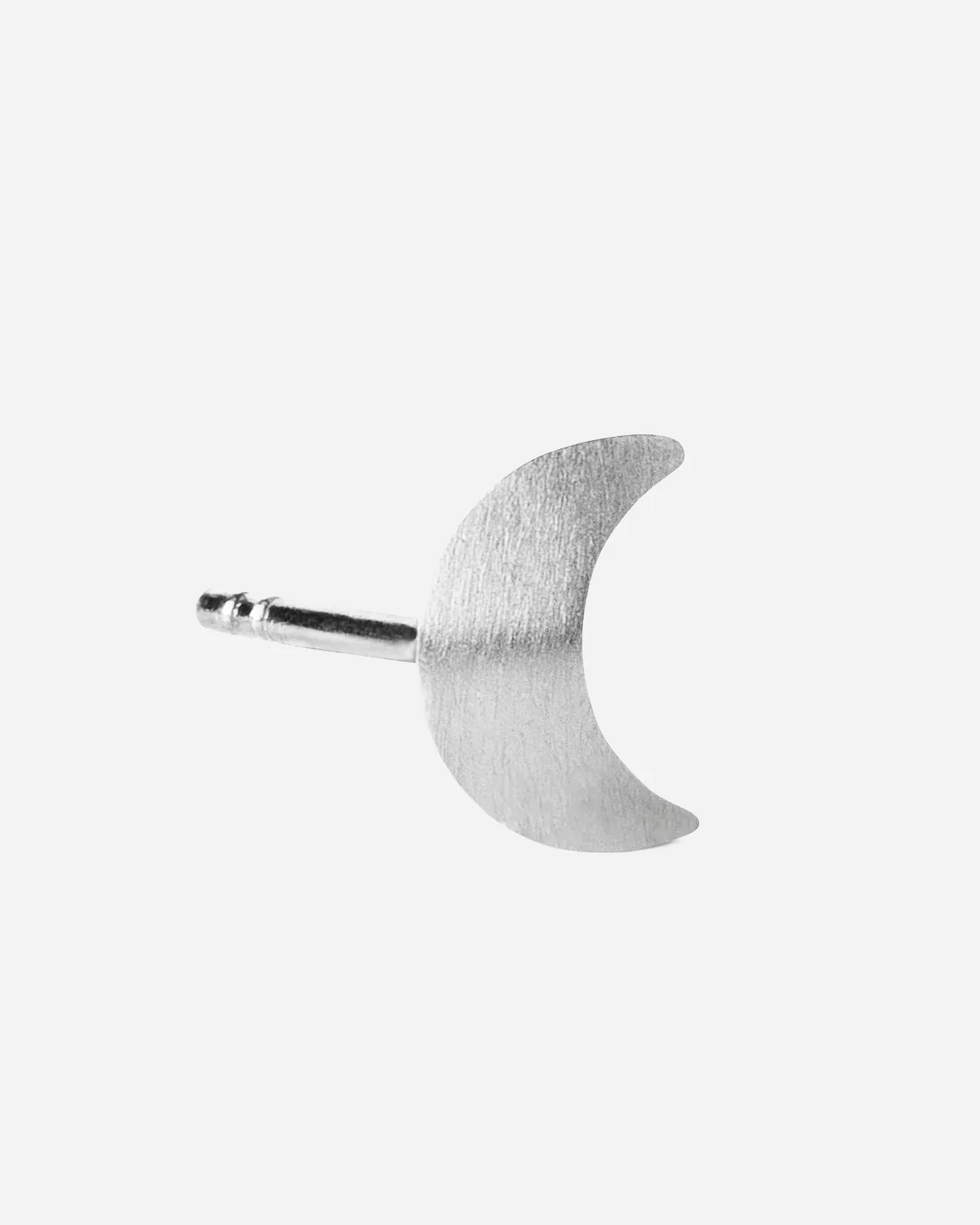 Small Half Moon Stud - Silver - Image 2