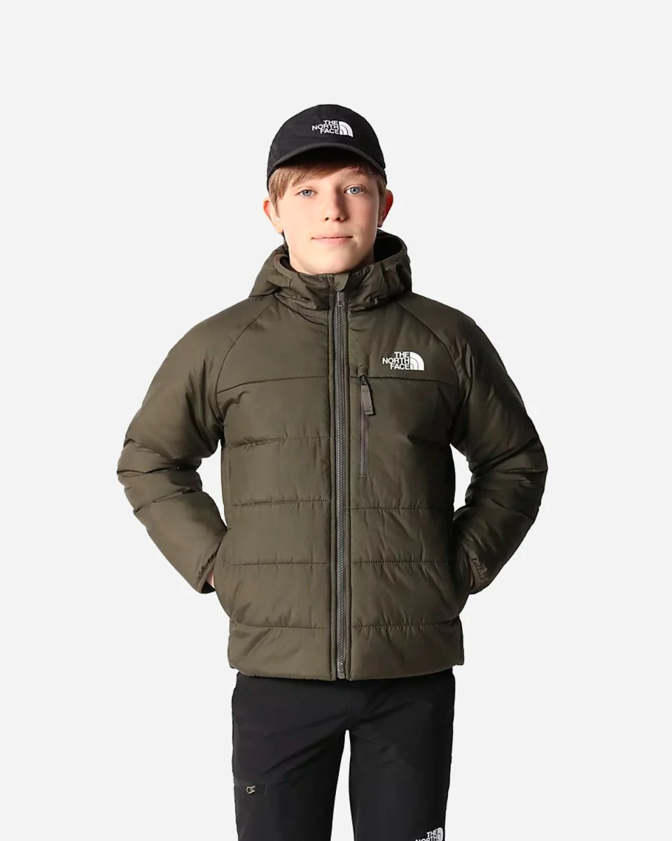 Teens Reversible Perrito Jacket - Taupe Green/Black - Image 3