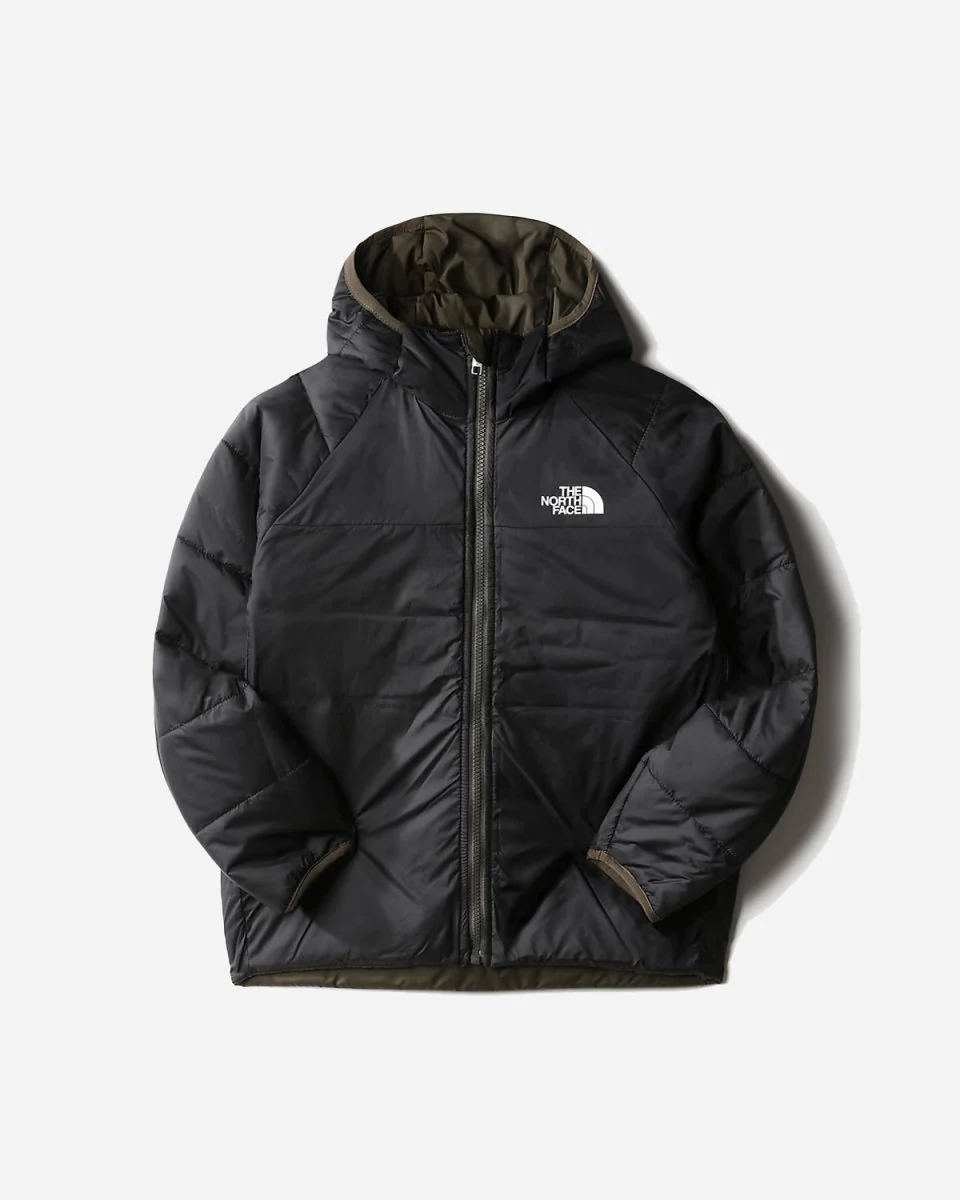 Teens Reversible Perrito Jacket - Taupe Green/Black - Image 4