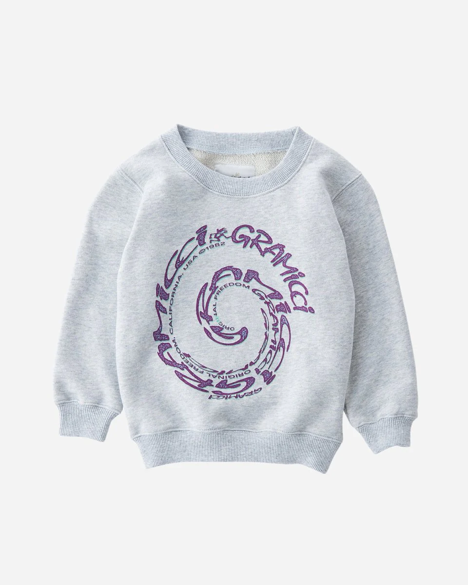 Teens Swirl Sweatshirt - Ash Heather